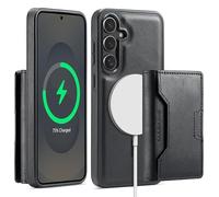 Yidai-Silu RFID Blocker Hülle für Samsung Galaxy S25+ 2-in-1 abnehmbare Magnet Handyhülle Wallet Case mit Kartenhalter Kabellose Laden Backcover Stoßfestes Etui für Samsung S25+ Plus - Schwarz