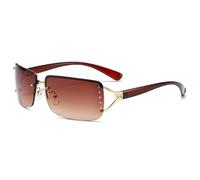 Yidata Gafas de sol cuadradas de doble puente para mujeres y hombres, no polarizadas, marco de metal completo, lentes de policarbonato de moda europea americana, para viajes al aire libre, uso diario