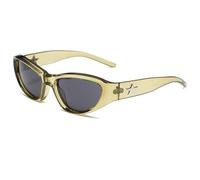 Yidata Lentes de sol envolventes no polarizados para hombres y mujeres, protección UV400, Y2K, decoración de estrellas, lentes de sol de marco completo con marco de policarbonato y lente para uso
