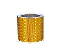 YIDAX Cinta Reflectante 10 cm x 10 m Cinta De Advertencia De Peligro Autoadhesiva Cinta De Seguridad Reflectora Impermeable De Alta Intensidad para Escalones Al Aire Libre,Naranja