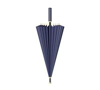 YIDAX Grande Paraguas Recto, Paraguas De Palo De Mango Largo, Paraguas De Viaje Automático, 24 Costillas Paraguas De Golf Resistentes Al Viento para Hombres Y Mujeres,Azul