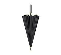 YIDAX Grande Paraguas Recto, Paraguas De Palo De Mango Largo, Paraguas De Viaje Automático, 24 Costillas Paraguas De Golf Resistentes Al Viento para Hombres Y Mujeres,Negro