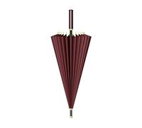 YIDAX Grande Paraguas Recto, Paraguas De Palo De Mango Largo, Paraguas De Viaje Automático, 24 Costillas Paraguas De Golf Resistentes Al Viento para Hombres Y Mujeres,Rojo