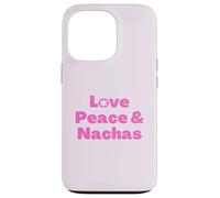 Yiddish hebreo dicho judío Love Peace & Nachas pink Carcasa para iPhone 13 Pro