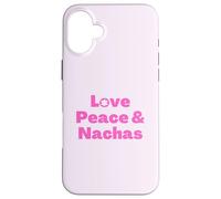 Yiddish hebreo dicho judío Love Peace & Nachas pink Carcasa para iPhone 16 Plus