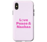 Yiddish hebreo dicho judío Love Peace & Nachas pink Carcasa para iPhone X/XS