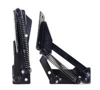 YIDELAI - Bisagra (1 par), soporte de elevación plegable de 90 grados, bisagra para sofá cama para puertas de armarios, contenedor de muebles (2, black)