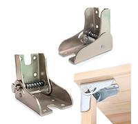 YIDELAI Bisagras de bloqueo (1 par) Soporte plegable multifuncional de 90 grados con autobloqueo para unir las patas de mesas y sillas plegables