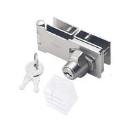 YIDELAI-Cerradura de Gabinete de puerta, cerradura de puerta bidireccional de aleación de zinc, cerradura de cajón de muebles, cerradura de Gabinete de exposición, con dos llaves. (brushed)