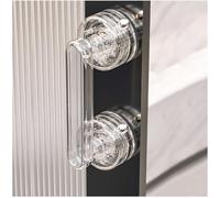 YIDELAI Mango transparente con ventosa adecuado para diferentes puertas de baño, puertas de cocina, puertas de ducha y puertas correderas de cristal