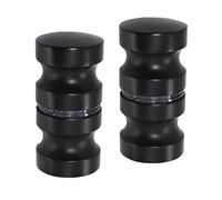 YIDELAI-manija de puerta de vidrio, manija de un solo agujero de aleación de aluminio de 2,4 pulgadas, manija de puerta de vidrio deslizante de ducha cilíndrica sólida (2, black2)
