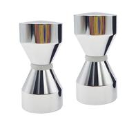 YIDELAI-manija de puerta de vidrio, manija de un solo agujero de aleación de aluminio de 2,4 pulgadas, manija de puerta de vidrio deslizante de ducha cilíndrica sólida (2, silver1)