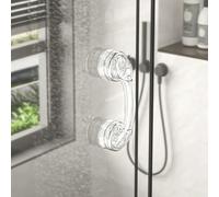 YIDELAI-Taza de succión manija de la puerta, manija adhesiva del gabinete, conveniente para la puerta deslizante de la cocina, el vidrio de la ventana (Transparent Colorless)