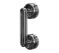 YIDELAI Tirador de ventosa transparente para diferentes baños, cocinas, puertas de ducha, puertas correderas de cristal, color negro