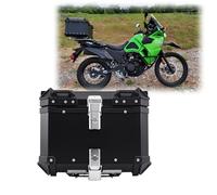Yidelchon Universal Baúl De Moto Scooter Maleta Topcase Aluminio 28L 36L 45L 55L 65L 80L 100L Caja De Moto Cajón para Moto, con Respaldo Y Placa De Montaje (Color : Black, Size : 100L)