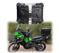 Yidelchon Universal Baúl De Moto Scooter Maleta Topcase Aluminio 28L 36L 45L 55L 65L 80L 100L Caja De Moto Cajón para Moto, con Respaldo Y Placa De Montaje (Color : X-Black, Size : 55L)