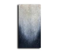 YIdhDCgj Arte abstracto de lujo en negro - Impresión en lienzo moderno de gran tamaño - Decor de pared para sala de estar y dormitorio - Lámina artística y póster para pared (62x122cm/Sin marco)