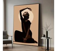 YIdhDCgj Lienzos artísticos con retratos, pintura de mujer en blanco y negro, arte mural estético, para sala de estar, decoración de pared del hogar (70x100cm/sin marco)