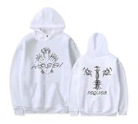 YIDHGQ Keshi Requiem Album - Sudadera con Capucha Unisex a la Moda,Estampado De ModaCómoda Sudadera,Blanca,L