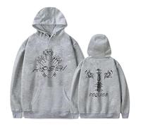 YIDHGQ Keshi Requiem Album - Sudadera con Capucha Unisex a la Moda,Estampado De ModaCómoda Sudadera,Gris,M