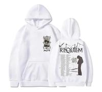 YIDHGQ Keshi Requiem World Tour Logo - Sudadera con Capucha Unisex a la Moda,Estampado De ModaCómoda Sudadera,Blanca,XXS
