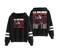 YIDHGQ Lil Skies Rapper Hoodies 2025 New Logo - Sudadera con Capucha Unisex a la Moda,Estampado De ModaCómoda Sudadera,Negro,L