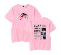 YIDHGQ Luar La L L3tra Tour 2025 Camiseta Estampada de Moda Casual,Rosado,S
