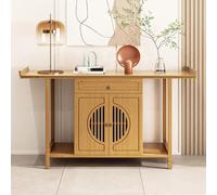 Yidlkecqey Altar de meditación Personal con Espacio de Almacenamiento, Mesa de Altar de meditación con Espacio de Almacenamiento(Original Wood,100x40x83cm/39.4x15.7x32.7in)