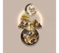 Yidlkecqey Cuadro Decorativo de Pared en 3D con diseño de Arenisca, Arte Mural con luz LED, Elegante Escultura Decorativa para la Entrada de la Sala de Estar.(Style E,70x140cm/27.5x55in)