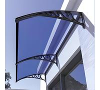 Yidlkecqey Cubierta de policarbonato sólido de 3,5 mm con Soportes de Acero plástico Reforzado, Techo Exterior para Patio con protección contra Sol y Nieve(Blue,120x240cm/47x95in)