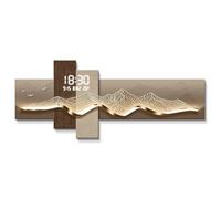Yidlkecqey Decoración de Pared LED 3D con Reloj Calendario Perpetuo, Cuadro Luminoso de Acrílico para Salón y Dormitorio(Type B,50x120cm/19.7x47.2in)