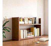 Yidlkecqey Estantería de Escritorio de Madera Maciza de Varios Niveles, Organizador de sobremesa Compacto para Oficina y hogar, Estante Expositor Que Ahorra Espacio(Brown,50x20x39cm/19.7x7.8x15.3in)