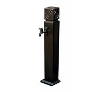 Yidlkecqey Grifo Vertical Exterior de latón Macizo, Resistente a heladas, Columna de Agua Independiente para jardín, Patio y riego de césped(Black,80cm/31.5in)