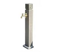 Yidlkecqey Grifo Vertical Exterior de latón Macizo, Resistente a heladas, Columna de Agua Independiente para jardín, Patio y riego de césped(Silver,80cm/31.5in)