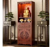 Yidlkecqey Mesa Altar Budista con función de Almacenamiento, gabinete Personal de meditación Budista, Mueble Altar para el hogar con cajones(Type B-b,53x33x170cm/20.8x13x67in)
