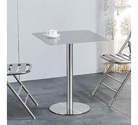 Yidlkecqey Mesa Auxiliar Redonda contemporánea de Metal, Mesa de Acento para el hogar, Mesa Lateral para Snacks y Comedor, Mesa Auxiliar para Sala de Estar(Square,70cm/27.6in)