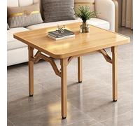 Yidlkecqey Mesa de Comedor Plegable, Mesa de Cocina Cuadrada portátil para Espacios pequeños, Mesa abatible Que Ahorra Espacio Tipo Mesa, Mesa Plegable(Walnut Color,100x100x72cm/39.3x39.3x28.3in)