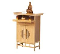 Yidlkecqey Mesa de meditación y oración con Soporte para Santuario Personal, Mueble de Altar con Almacenamiento, Mesa de meditación con Tablero extraíble(Natural,80x40x108cm/31.5x15.7x42.5in)