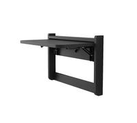 Yidlkecqey Mesa Plegable de Pared, Escritorio Flotante abatible para Espacios pequeños, Mesa Mural de Madera ahorradora de Espacio para Oficina en casa, Cocina y Comedor(Black,63.5x47cm/25x18.5in)
