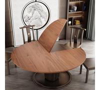 Yidlkecqey Tablero de Mesa Redondo Plegable de 4 Piezas, Gran Superficie Circular para Cocina y Fiestas, Superficie de Mesa de Madera Resistente Adecuada para 10-20 Personas(Walnut,220cm/86.6in)