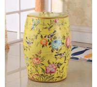 Yidlkecqey Taburete de jardín de cerámica, Taburete de Tambor de Porcelana Estilo Chino, Mesa Auxiliar Decorativa Pintada a Mano con Aves y Flores, otomana de Estilo Antiguo(Type C)