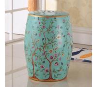 Yidlkecqey Taburete de jardín de cerámica, Taburete de Tambor de Porcelana Estilo Chino, Mesa Auxiliar Decorativa Pintada a Mano con Aves y Flores, otomana de Estilo Antiguo(Type A)