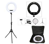 Yidoblo negro FD-480II Kit de anillo de luz LED bicolor 96w Selfie luz Video anillo de luz lámpara con soporte de luz bolsa Led maquillaje derecho Black Kit