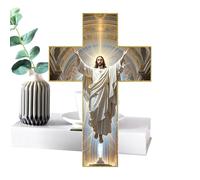 Yidueace Jesús Cruz Para La Pared - Decoración de Pared Cristiana Vintage, Símbolo Decorativo De La Redención Cruz, Para Navidad, Salón, Comedor, Cocina, Oficina Iglesia