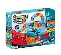 Yidueace Juego de pista de automóviles, LED interactivo, pequeños juguetes para coche, para salón, dormitorio, actividad familiar, regalo de fiesta, guardería, preescolar, educación en el hogar