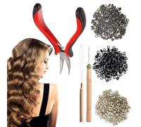 Yidueace Kit De Extensiones De Pelo | Alicate Para Extensiones De Nano Anillos,Suministros De Peluqueria Para Uso En Casa Damas Baile Boda Fiesta Actuacion