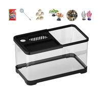 Yidueace Kit De Inicio para Acuario, Pecera Kit Inicial con Filtro Y Luz, De Extra Transparente para Escritorio Dormitorio Infantil O Salón