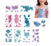 Yidueace Pegatinas Para La Cara | 10 Unidades Adhesivos Piel de Escamas de - Pegatinas Faciales Temporales Impermeables con Escamas de para Maquillaje - para Hombres, Mujeres, Adultos, Actuación