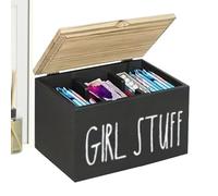 Yidueace Portatampones, Contenedor Con Divisores Internos, Organizador De Madera Para Tampones Y Compresas Con Tapa, Para Toallitas Higiénicas, Complementos De Aseo, Hogar