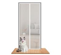 Yidueace Puerta de rejilla para mascotas, para gatos, puerta de rejilla, autoadhesiva, resistente a los arañazos, para puerta de terraza, dormitorio, pasillo, balcón